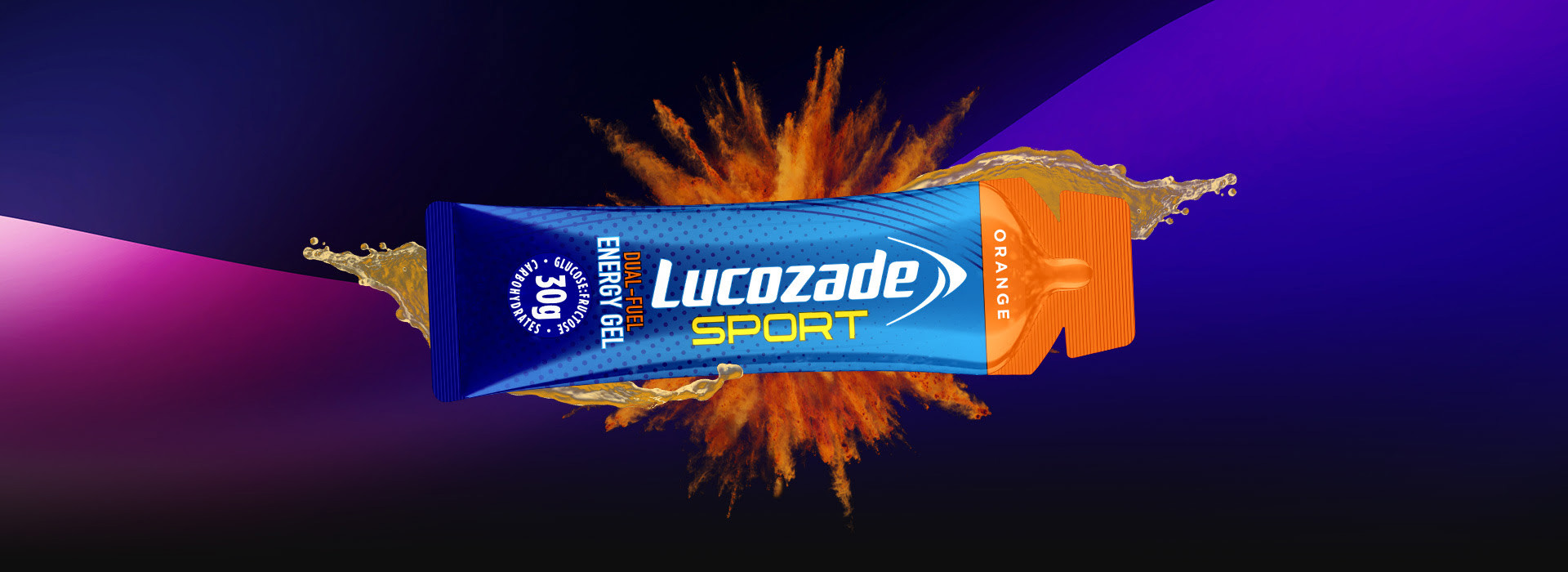 Lucozade sports gel tear top tube